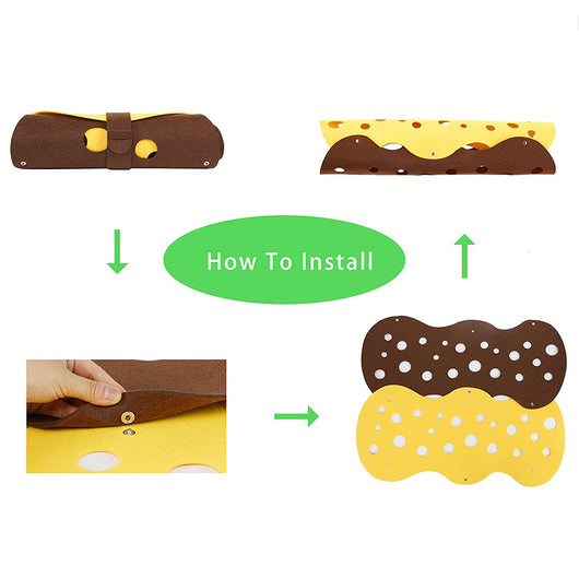 Túnel Interactivo para Gatos con Pompones de Fieltro y Nido Plegable - Image 18