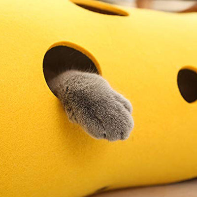 Túnel Interactivo para Gatos con Pompones de Fieltro y Nido Plegable - Image 21