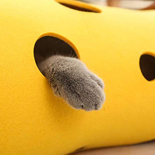 Túnel Interactivo para Gatos con Pompones de Fieltro y Nido Plegable - Image 21