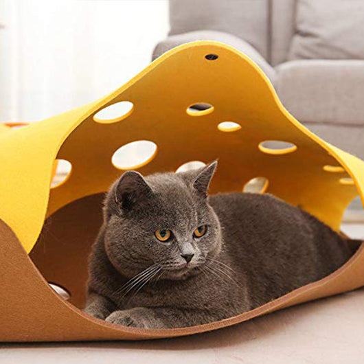 Túnel Interactivo para Gatos con Pompones de Fieltro y Nido Plegable - Image 22