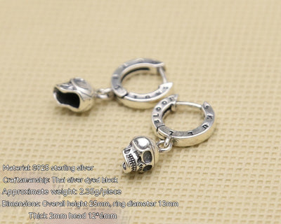 Aretes de Calavera en Plata 925 - Diseño Fashion Atrevido - Image 7