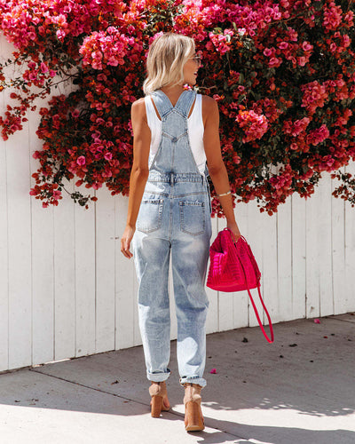 Mono de Denim para Mujer con Tirantes al Hombro - Image 7