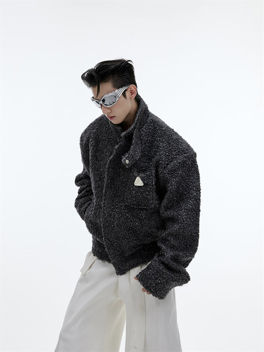 Chaqueta Cropped de Lana con Silueta Elegante para Hombre - Image 9