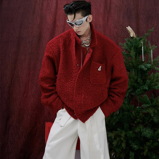 Chaqueta Cropped de Lana con Silueta Elegante para Hombre - Image 11