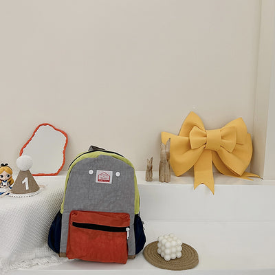 Mochila Infantil de Lona, Simple y Ligera con Protección de Columna para Niños y Niñas - Image 27