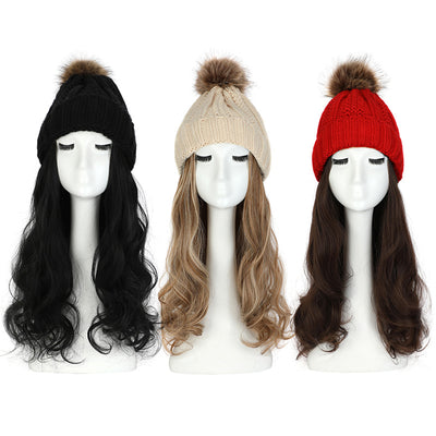 Gorro de Lana con Peluca Desmontable para Mujer - Image 44