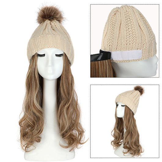 Gorro de Lana con Peluca Desmontable para Mujer - Image 45