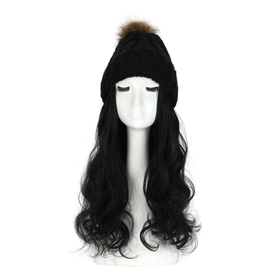 Gorro de Lana con Peluca Desmontable para Mujer - Image 49