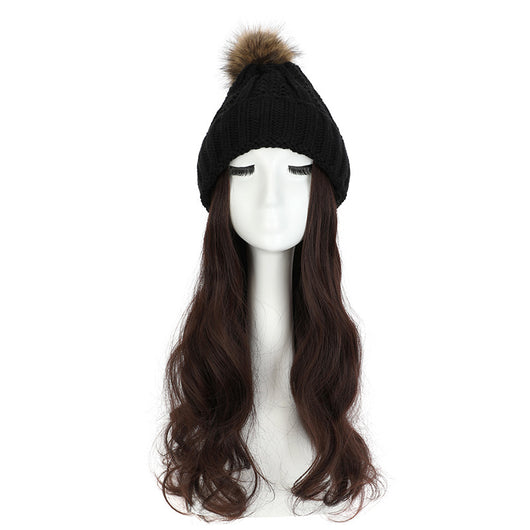 Gorro de Lana con Peluca Desmontable para Mujer - Image 51