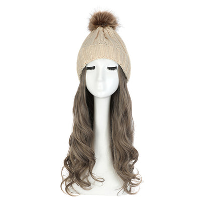 Gorro de Lana con Peluca Desmontable para Mujer - Image 52