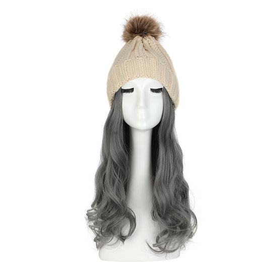 Gorro de Lana con Peluca Desmontable para Mujer - Image 53