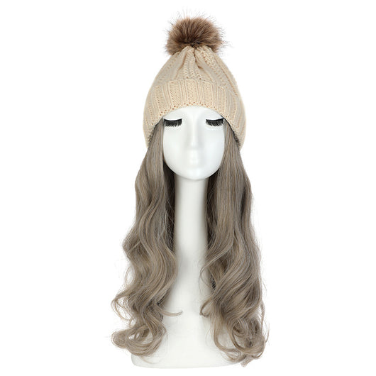 Gorro de Lana con Peluca Desmontable para Mujer - Image 54