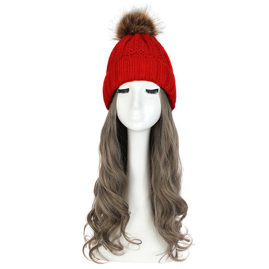 Gorro de Lana con Peluca Desmontable para Mujer - Image 55