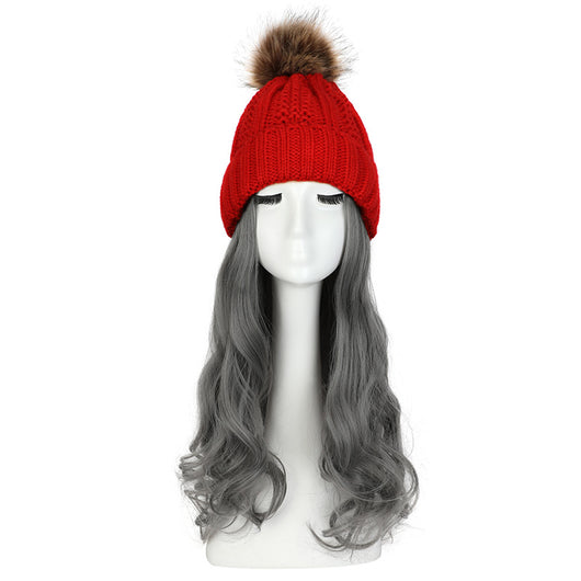 Gorro de Lana con Peluca Desmontable para Mujer - Image 56