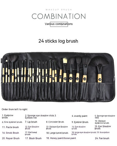 Set Completo de 24 Brochas de Maquillaje Profesional con Cerdas Naturales - Image 20