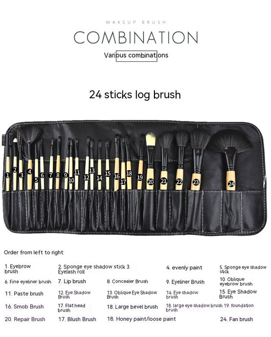 Set Completo de 24 Brochas de Maquillaje Profesional con Cerdas Naturales - Image 20