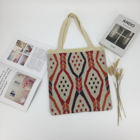 Bolsa Tote Tejida de Gran Capacidad - Estilo Moderno y Funcional - Image 9