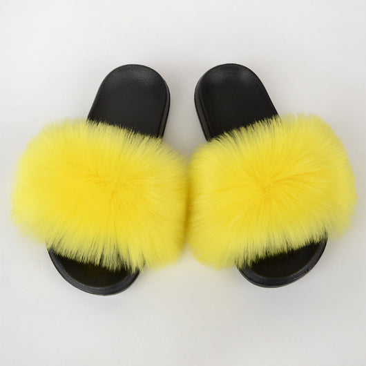 Pantuflas de Pelaje Sintético para Mujer - Cómodas, Antideslizantes y Acogedoras - Image 21