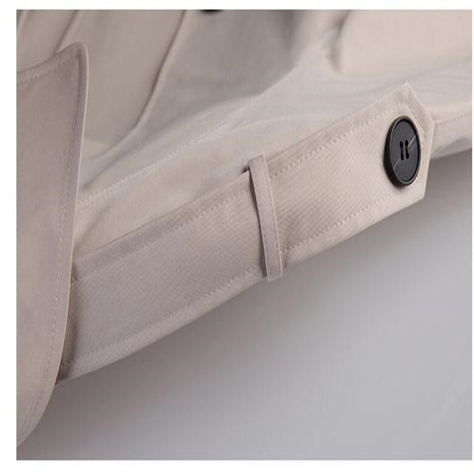 Abrigo Trinchera Largo Hombre Slim Elegante Negocios - Image 14