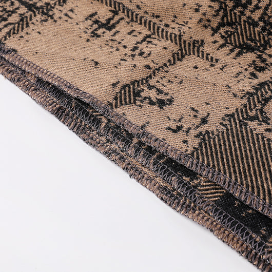 Poncho Chal Geométrico de Cachemira Gruesa con Borlas Versátil - Image 30