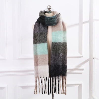Bufanda de Mohair a Cuadros para Mujer - Image 12