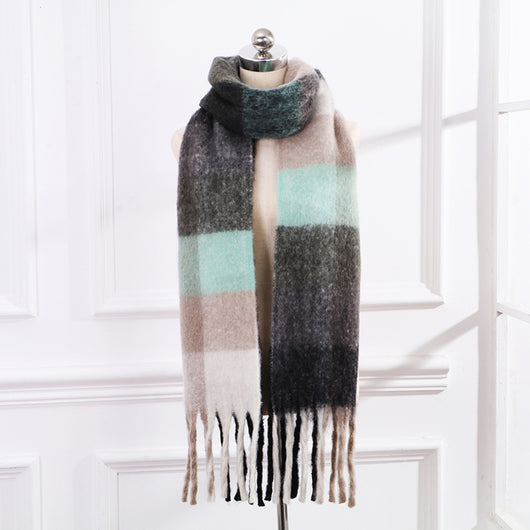 Bufanda de Mohair a Cuadros para Mujer - Image 12
