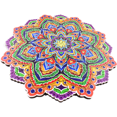 Rompecabezas de Mandala Irregular en Madera - Image 14