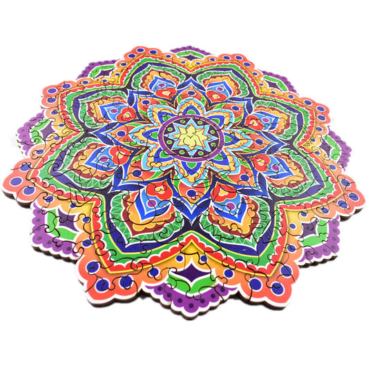 Rompecabezas de Mandala Irregular en Madera - Image 14