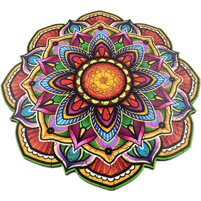 Rompecabezas de Mandala Irregular en Madera - Image 15