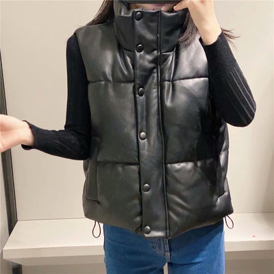 Chaleco Casual de Cuero y Algodón - Image 19