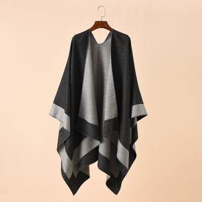 Poncho Cálido de Color Sólido para Viajes - Primavera, Otoño e Invierno - Image 30