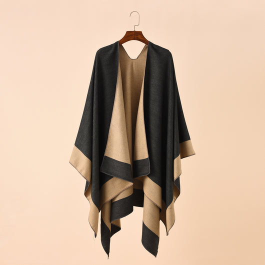 Poncho Cálido de Color Sólido para Viajes - Primavera, Otoño e Invierno - Image 35