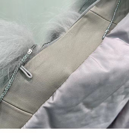Abrigo de Piel de Zorro Corto para Mujer con Borlas y Forro Térmico - Image 31