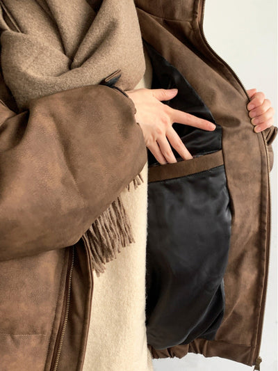 Abrigo de Cuero PU Retro Urbano para Hombre - Image 11