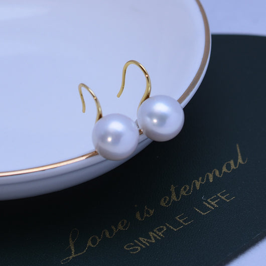 Aretes de Perla Micro Defecto Brillo Intenso Círculo Perfecto - Image 12
