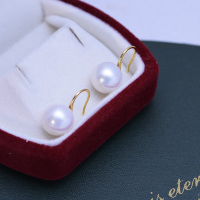 Aretes de Perla Micro Defecto Brillo Intenso Círculo Perfecto - Image 14