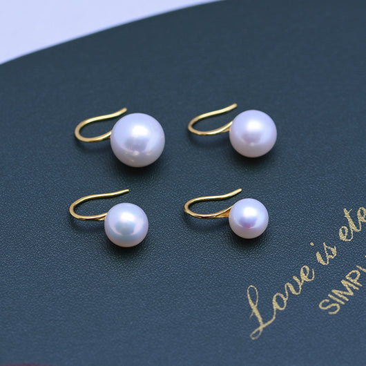Aretes de Perla Micro Defecto Brillo Intenso Círculo Perfecto - Image 16