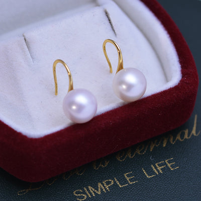 Aretes de Perla Micro Defecto Brillo Intenso Círculo Perfecto - Image 19
