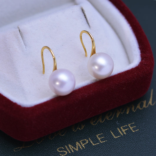Aretes de Perla Micro Defecto Brillo Intenso Círculo Perfecto - Image 19