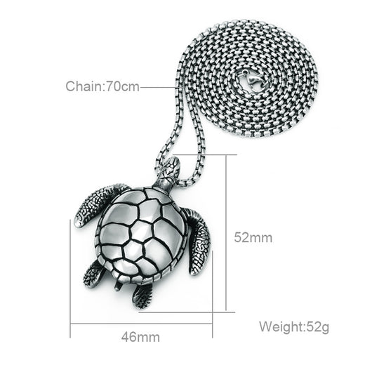 Collar Tortuga Marina de Acero Inoxidable para Hombre - Dije Titanio Resistente - Image 4