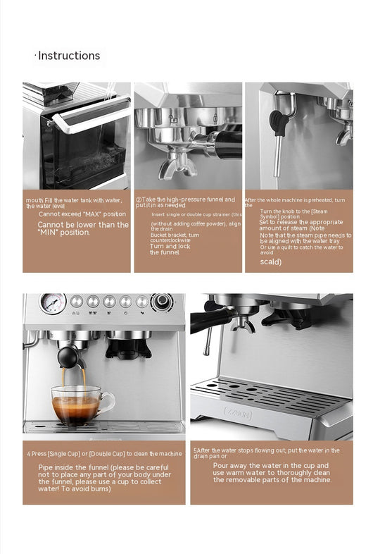 Cafetera Italiana Automática con Molinillo Integrado para Café Recién Molido - Image 8