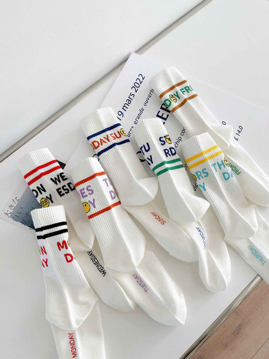 Calcetines Deportivos Largos Estilo College Ins Tide para Usar Fuera - Image 15