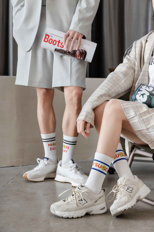 Calcetines Deportivos Largos Estilo College Ins Tide para Usar Fuera - Image 16