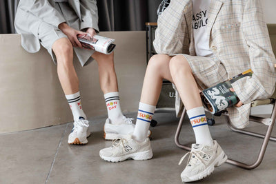Calcetines Deportivos Largos Estilo College Ins Tide para Usar Fuera - Image 17