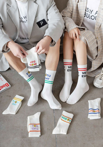 Calcetines Deportivos Largos Estilo College Ins Tide para Usar Fuera - Image 25