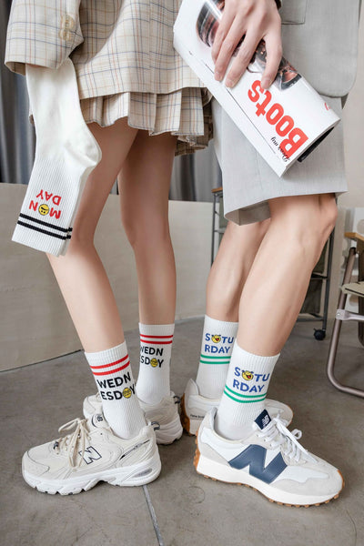 Calcetines Deportivos Largos Estilo College Ins Tide para Usar Fuera - Image 27