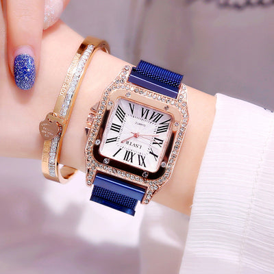 Reloj Cuadrado con Cristales Brillantes para Mujer - Image 8