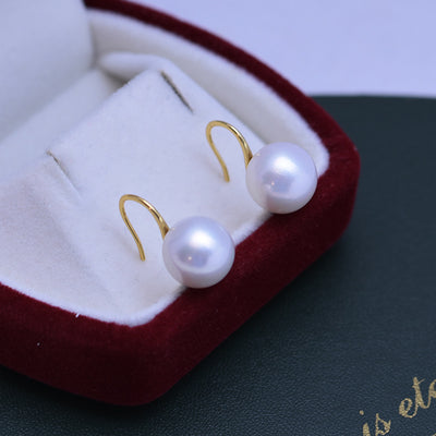 Aretes de Perla Micro Defecto Brillo Intenso Círculo Perfecto - Image 20