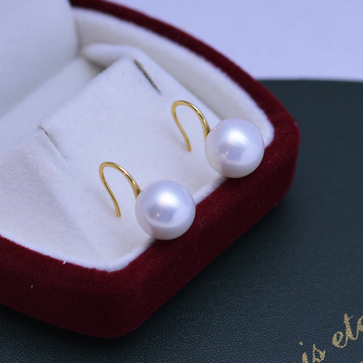 Aretes de Perla Micro Defecto Brillo Intenso Círculo Perfecto - Image 20