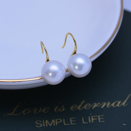 Aretes de Perla Micro Defecto Brillo Intenso Círculo Perfecto - Image 22